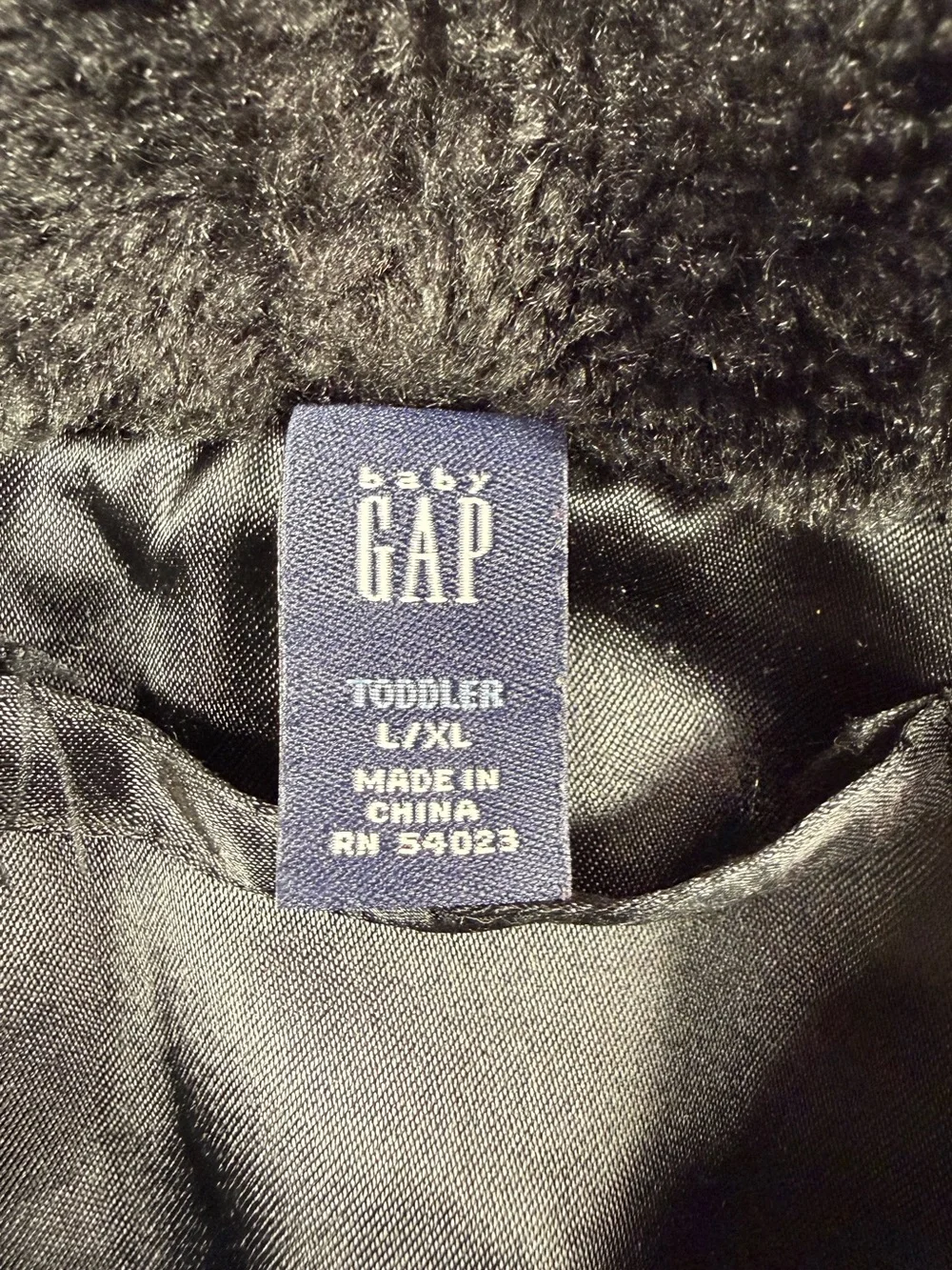 VINTAGE GAP Girls Black Faux Fur Capelet Shrug Toddler L-XL 3T-5T Holiday Formal